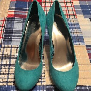Style & Co. Teal Suede Heels